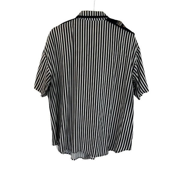 Studio C Vintage Striped Women Button Up Shirt Plus 22W Star Buttons Embroidered - Picture 2 of 9